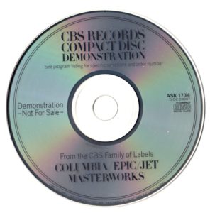 Cbs Records Compact Disc Demonstration - Bram Jacobse