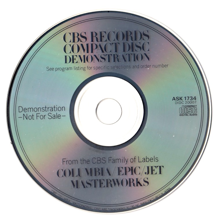 CBS Records Compact Disc Demonstration - Bram Jacobse