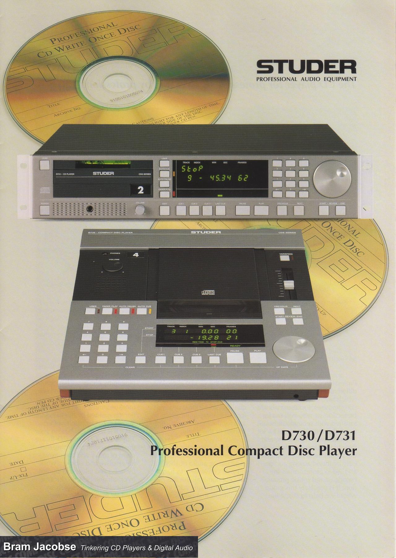 Studer D730 D731 Professional Compact Disc Player – Bram Jacobse