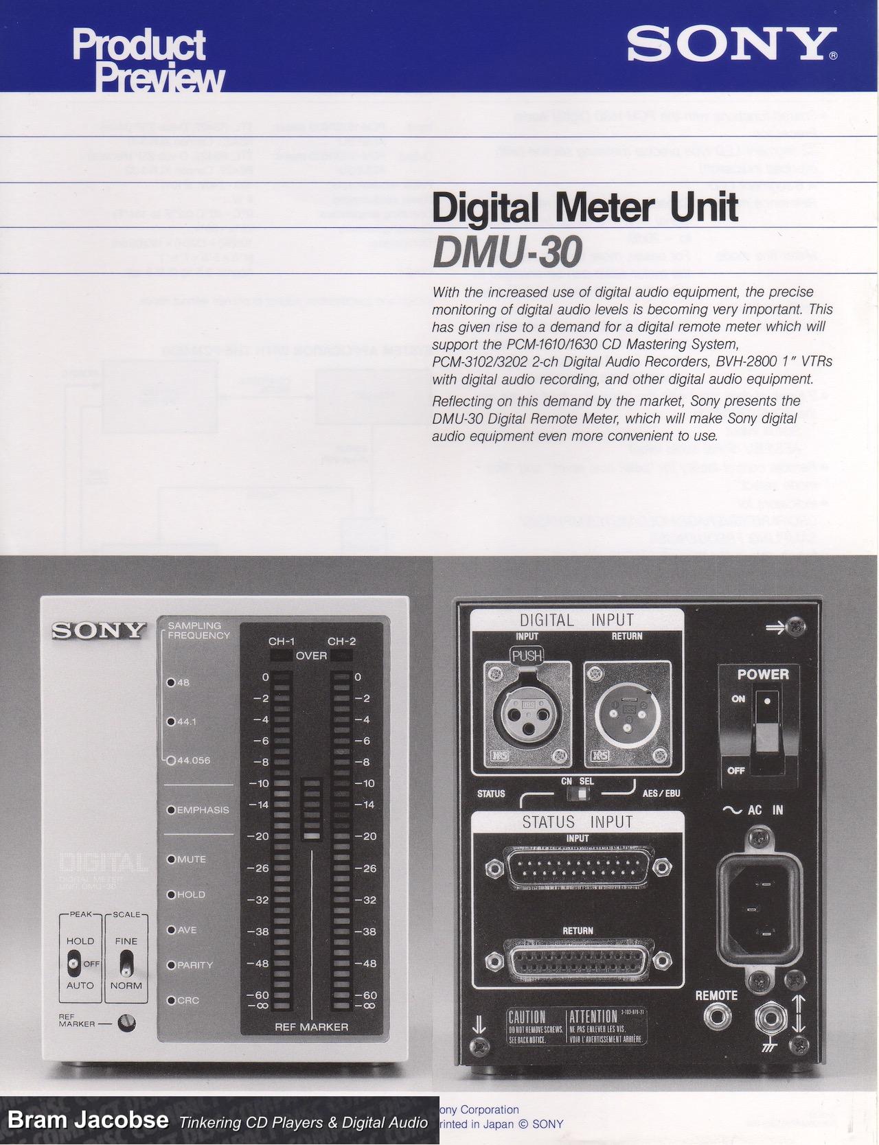 Sony DMU-30 - Digital Meter Unit - Bram Jacobse